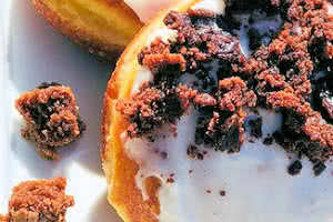 Vanilla Glaze Brownies Donut