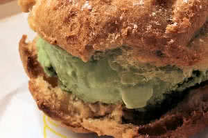 Green Tea Ice Cream Puff Donut