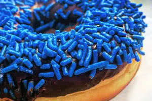 Blue Sprinkles Donut