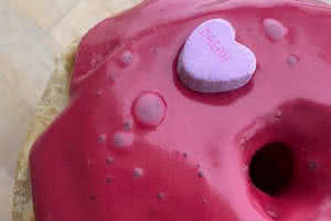 Pink Hibiscus Glazed Donut