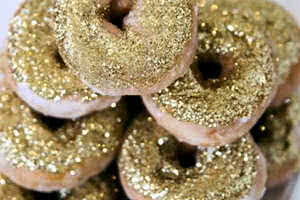 Gold Glitter Donut