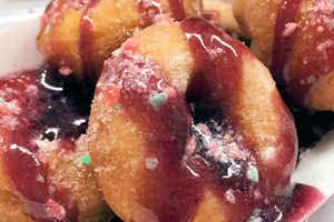 Pop Rocks Blueberry Glaze Mini Donuts