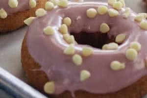 White Chocolate Raspberry Donut