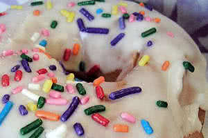 Vanilla Glazed Sprinkles Donut