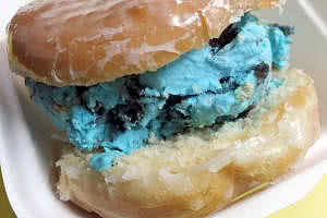 Cookie Monster Ice Cream Donut