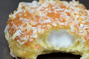 Coconut Flake and Filled Donut