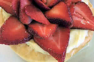 Bavarian Cream Strawberry Donut