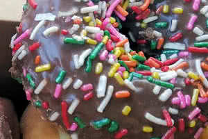 Chocolate Glaze with Sprinkles Donut