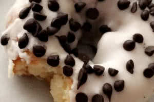 Chocolate Chip Vanilla Glaze Donut