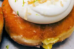 Key Lime Pie Bismarck Donut