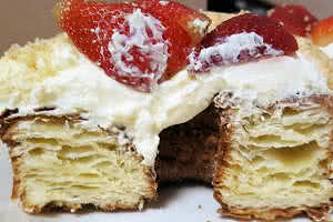 Strawberry Cheesecake Croissant Donut