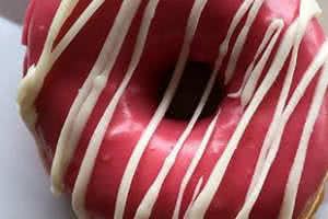Raspberry & White Chocolate Donut