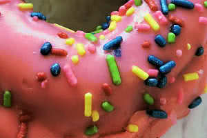 Pink Sprinkled Donut