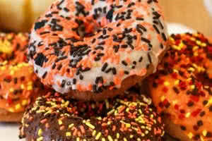 Sprinkled Halloween Donuts