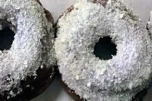 Chocolate Coconut Frosted Donut