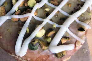 White Chocolate Pistachio Donut