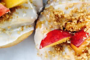 Peach Streusel Donut