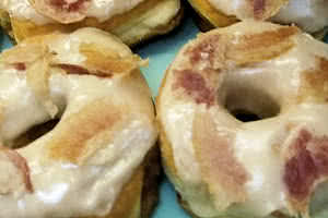 Maple Glazed Bacon Chunks Donut