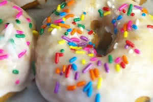 Vanilla Glaze Sprinkles Donut