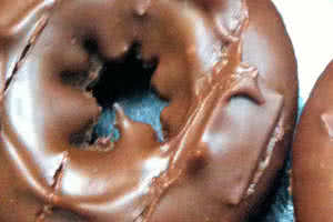 Chocolate Cake with Chocolate Glaze Donut