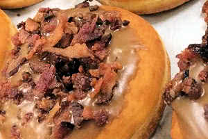 Maple Crispy Bacon Bits Donut