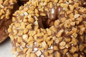 Chocolate Toffee Crunch Cake Donut