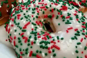 Christmas Sprinkles Donut