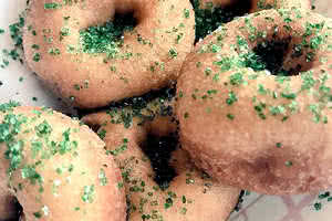 Mini St Pattys Day Donuts
