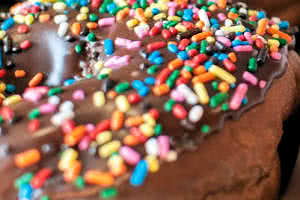 Chocolate Glazed Sprinkle Donut