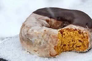 Chocolate Pumpkin Glaze Cake Donut