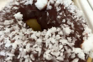 Chocolate Glazed Coconut Donut