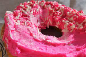 Sprinkled Strawberry Frosting Donut