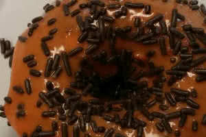 Orange Glaze Chocolate Sprinkles Donut