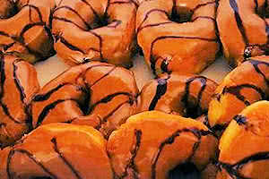 Caramel Tiger Stripe Donut