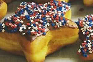 Patriotic Star Shaped Donut