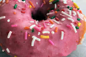 Cherry Donut with Sprinkles