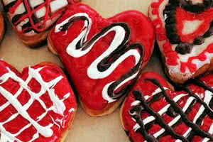 Heart Shaped Glazed Donuts