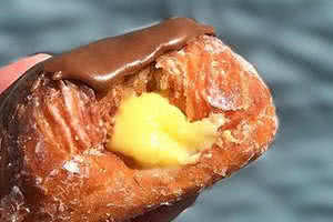 Custard Filled Chocolate Donut