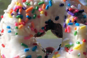 Vanilla Sprinkle Donut