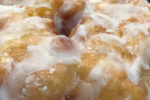 White Chocolate Peach Fritter