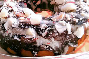 Chocolate Candycane Donut
