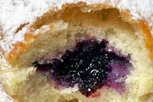Vegan Blueberry Jam Donut