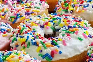 Vanilla Glaze Sprinkle Donut