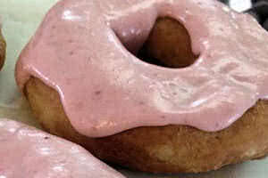 Strawberry Cream cheese Frosted Donut
